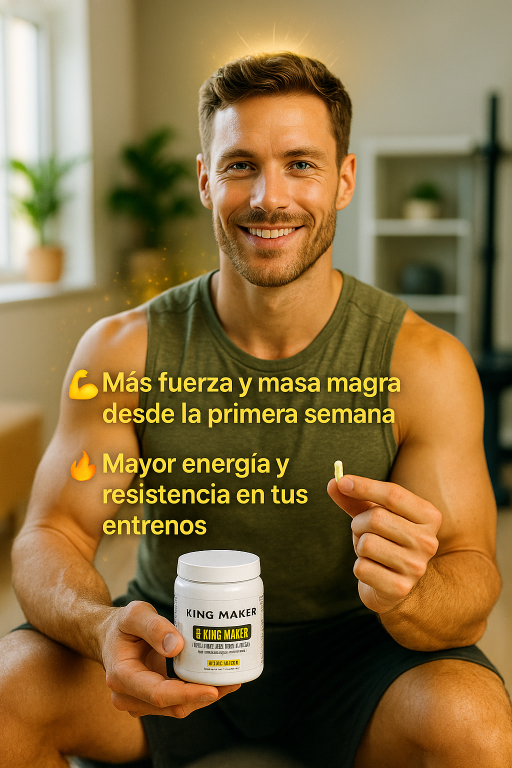 🔥 KING MAKER – Suplemento Natural para Potencia Masculina Extrema | Aumenta Testosterona, Energía y Deseo Sexual