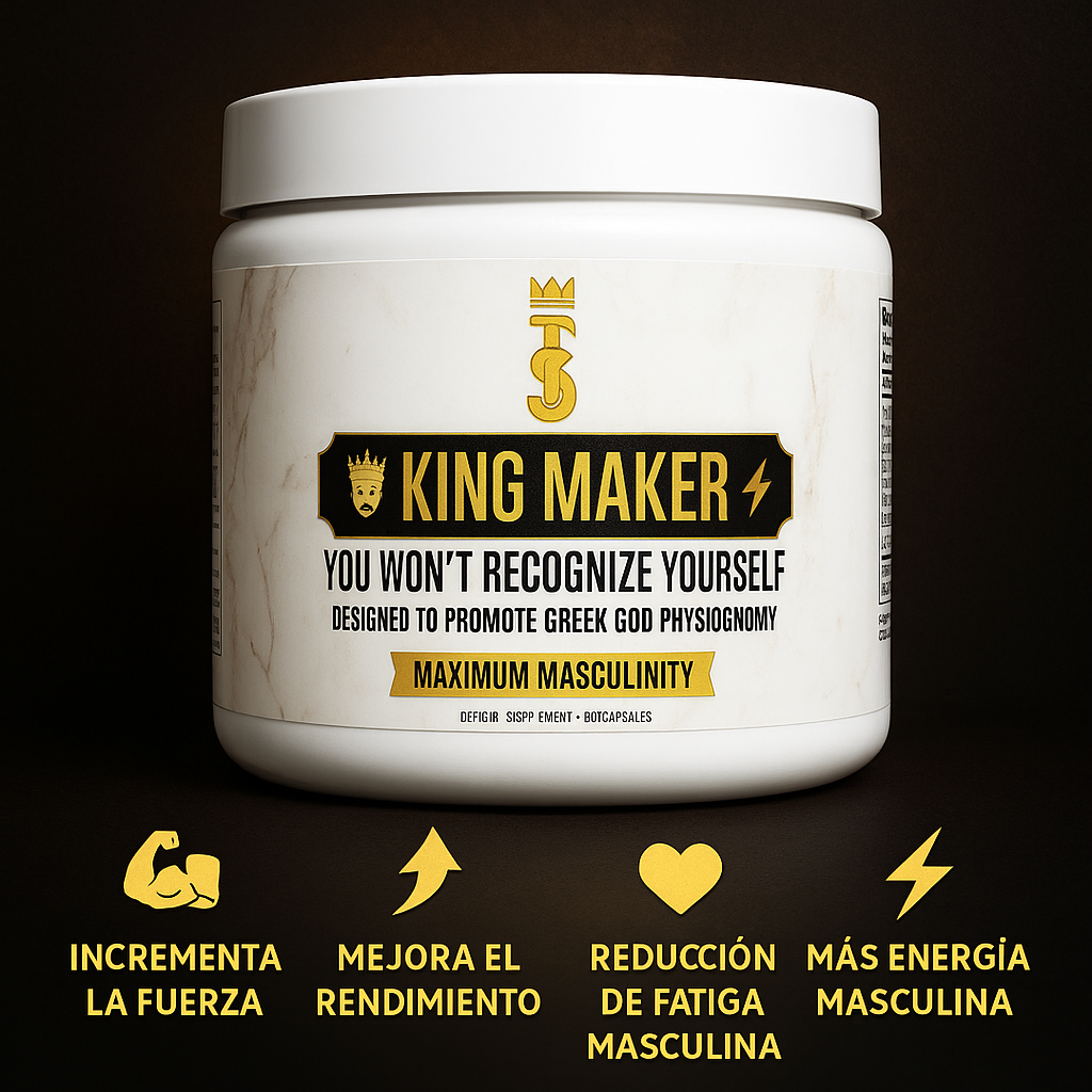 🔥 KING MAKER – Suplemento Natural para Potencia Masculina Extrema | Aumenta Testosterona, Energía y Deseo Sexual