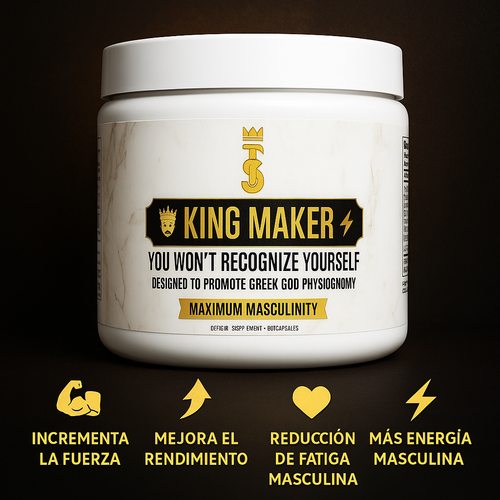 🔥 KING MAKER – Suplemento Natural para Potencia Masculina Extrema | Aumenta Testosterona, Energía y Deseo Sexual